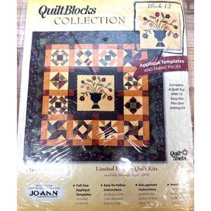 Quilt Blocks Collection Limited Edition Quilt Kit With Appliqué Templates & Fabr